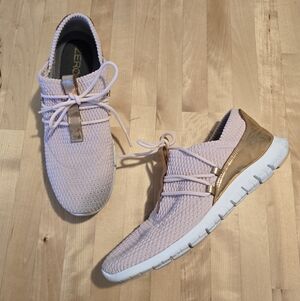 Cole Haan Slip On Sneakers Pink Rose Gold Size 9B